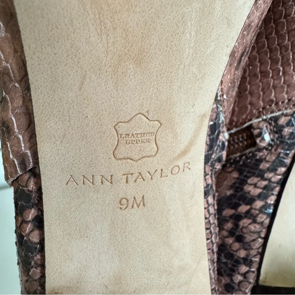 Ann Taylor | Tallulah Snakeskin Embossed Leather Booties